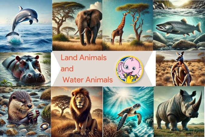 Interactive Learning Engaging Facts About Land Animals and Water Animals